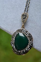 STONEAGE Özel Tasarım Pırlanta Görünümlü Bayan Kolye thumbnail 2