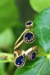 STONEAGE Safir Ayarlanabilir Kadın Yüzük thumbnail 2