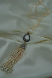 STONEAGE Sakız İncili Özel Tasarım Şık Kolye thumbnail 4