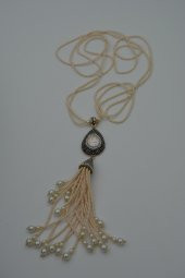 STONEAGE Sakız İncili Özel Tasarım Şık Kolye thumbnail 5