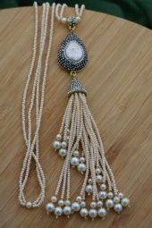 STONEAGE Sakız İncili Özel Tasarım Şık Kolye thumbnail 8