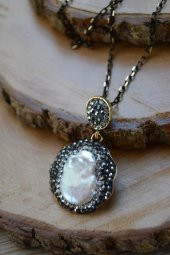 STONEAGE Sakız İncisi El Yapımı Bayan Kolye thumbnail 2