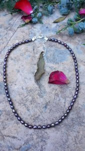 STONEAGE Siyah İnci Doğal Taş Aşk Bayan Kolye - 1