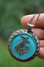 STONEAGE Turkuaz Semazen Bayan Kolye - 3