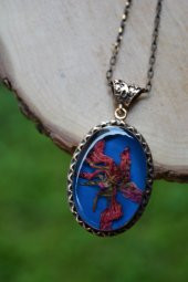 STONEAGE Yaşayan Bayan Kolye Gerçek Kuru Çiçekli ve Zincir Hediye thumbnail 1