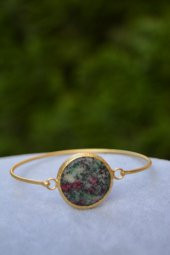 STONEAGE Yeşim Altın Kaplama Bayan Taşlı Bileklik thumbnail 3