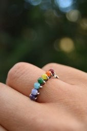 STONEAGE Yoga Bayan Yüzük Kristal Taşlı Ayarlanabilir Yüzük thumbnail 2