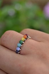 STONEAGE Yoga Bayan Yüzük Kristal Taşlı Ayarlanabilir Yüzük thumbnail 3