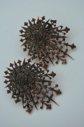 STONEAGE Zirkon Taşlı Antrasit Modern Bronz Küpe thumbnail 3