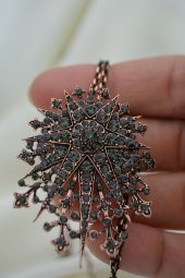 STONEAGE Zirkon Taşlı Broş Hem Broş Hem Kolye Olarak Kullanılır - 4