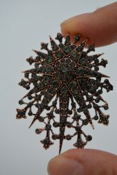 STONEAGE Zirkon Taşlı Broş Hem Broş Hem Kolye Olarak Kullanılır - 7