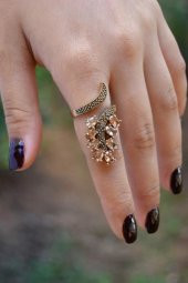 STONEAGE Zirkon Taşlı Yaprak Ayarlanabilir Bayan Yüzük thumbnail 3