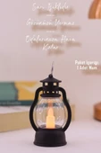 Led Mum Mini Kamp Tipi 1 Adet Pil Dahil Dumansız Alev Ledli  Dekor Işığı SİYAH PT430 - 3
