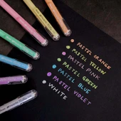 Pentel Hybrid Milky 0.8mm 7'li Pastel Jel Kalem Set thumbnail 2