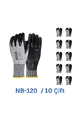 NB-120 Nitril B Kesilmez Eldiven Gri - 10 Çift - 1