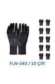 FLN-340 3/4 Nitril Hassas Eldiven Siyah - 10 Çift - 1