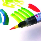 Pentel Arts Colour Brush Fırça Uçlu Boya Kalemi - Sarı XGFL-105X - 4