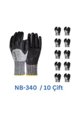 NB-340 Nitril B Kes 3/4 Kaplama Eldilven - 10 Çift - 1