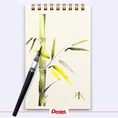 Pentel Arts Colour Brush Fırça Uçlu Boya Kalemi - Zeytin Yeşili XGFL-115X thumbnail 7