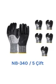 NB-340 Nitril B Kes 3/4 Kaplama Eldilven - 5 Çift - 1