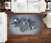 Dijital Baskılı Metal Heykel Çift Desenli Halı - 1