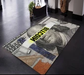 Dijital Baskılı Bitcoin Desenli Halı - 2