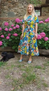 Kemerli Poplin Elbise - 1