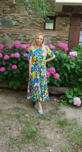 Kemerli Poplin Elbise - 3