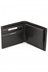 Daniel Klein Para Bölmeli Kartlıklı Bozuk Para Bölmeli Hakiki Erkek Deri Cüzdan - Siyah 8682308012491 - 1