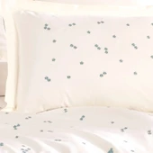 Hobby Çift Kişilik Poplin Premium Nakışlı Nevresim Spring Krem thumbnail 3