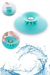Lavabo Tıpası 2 Adet Silikon Dokunmatik Mutfak Tıkacı Süzgeçli Evye Banyo Küvet Gider Tıpası - 1