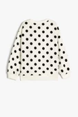 Koton Kız Bebek Baskılı Pamuklu Bisiklet Yaka Uzun Kollu Sweatshirt - 2