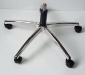 Oyuncu Koltuğu Krom Yıldız Ayak Siyah Pistonlu Çap 70 cm - 2