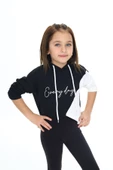 Kız Çocuk Crop Kapüşonlu Sweatshirt Px 9332.1 thumbnail 3
