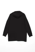 Siyah-Fermuarlı Sweat Hırka - 4