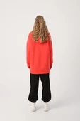 Nar Çiçeği-Fermuarlı Sweat Hırka - 4