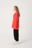 Nar Çiçeği-Fermuarlı Sweat Hırka - 3
