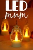 Led Mum Mini Kamp Tipi 3 Adet Pil Dahil Dumansız Alev Ledli  Dekor Işığı Beyaz PT430 - 1