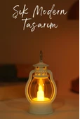 Led Mum Mini Kamp Tipi 3 Adet Pil Dahil Dumansız Alev Ledli  Dekor Işığı Beyaz PT430 - 8