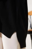 Pirinç Örgü Basic Oversize Tunik Siyah - 4