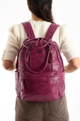 571 collections Suni Deri Sırt Çantası Mor (Model: 571-11-12J) - 1