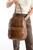 Suni Deri Sırt Çantası Taba (Model: 571-11-12J) - 3