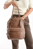571 collections Suni Deri Sırt Çantası Bronz (Model: 571-11-12J) - 3