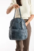 Suni Deri Sırt Çantası Mavi (Model: 571-11-12J) - 3