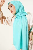 İllüzyon Desen Jakar Şal Turkuaz -118 thumbnail 2