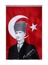 Atalı Türk Bayrağı 100x150 Vatan Bayrak Kod:209 thumbnail 2