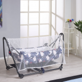 Rumiki Lüks Kolay Kurumlu Pratik Sallanır Bebek Hamak Beşik Lacivert - 2