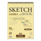 Sahra Spiralli 24,5x34,5 Blok.90 Gr.Ivory Kağıt - 1