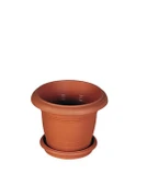 Omnipazar SY-5905 Kahverengi Yuvarlak Antik Saksı Takımı 6 lt No2 - 1