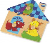 Classic World Ahşap ilk Yapbozum Evcil Hayvanlar - 1